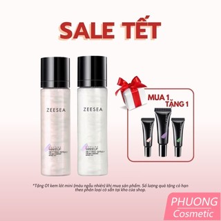 Xịt Khóa Nền Trang Điểm ZEESEA Lâu Trôi Ánh Nhũ Nhẹ Long Lasting Gloss Setting Spray