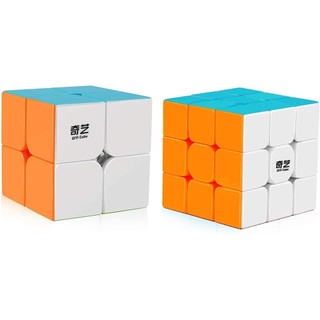 Qiyi speed cube 2x2 3x3 magic cube set qidi s 2x2 warrior s 3x3 stickerless puzzle toy pack