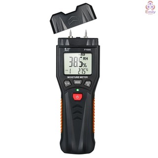 Máy đo độ ẩm kỹ thuật số FUYI Máy đo độ ẩm bằng gỗ Máy kiểm tra độ ẩm bằng gỗ với 7 chế độ Chức năng giữ dữ liệu đèn nền LCD cho cây gỗ Phạm vi xi măng 0,0% ~ 60,0%