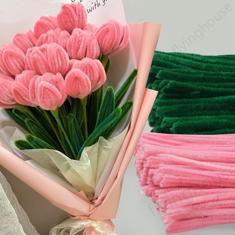 💐Set 100 Dây kẽm nhung màu pastel làm đồ trang trí handmade, Dây kẽm lông làm đồ chơi thủ công cho bé 2024