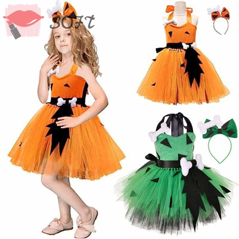 Trang Phục Hóa Trang MỀM, Đầm Tutu Polyester Cam / Hồng / LV, Kẹp Tóc