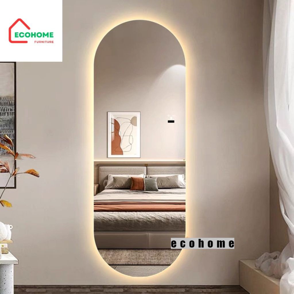 Gương toàn thân Oval Led Cảm ứng cao cấp. ECOHOME
