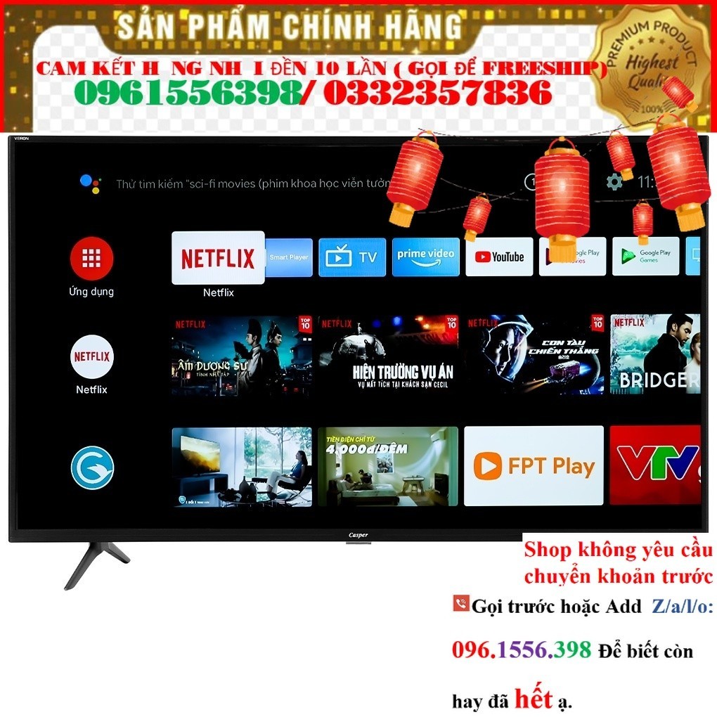 KHO Android Tivi Casper 43 inch 43UGS611 giá rẻ