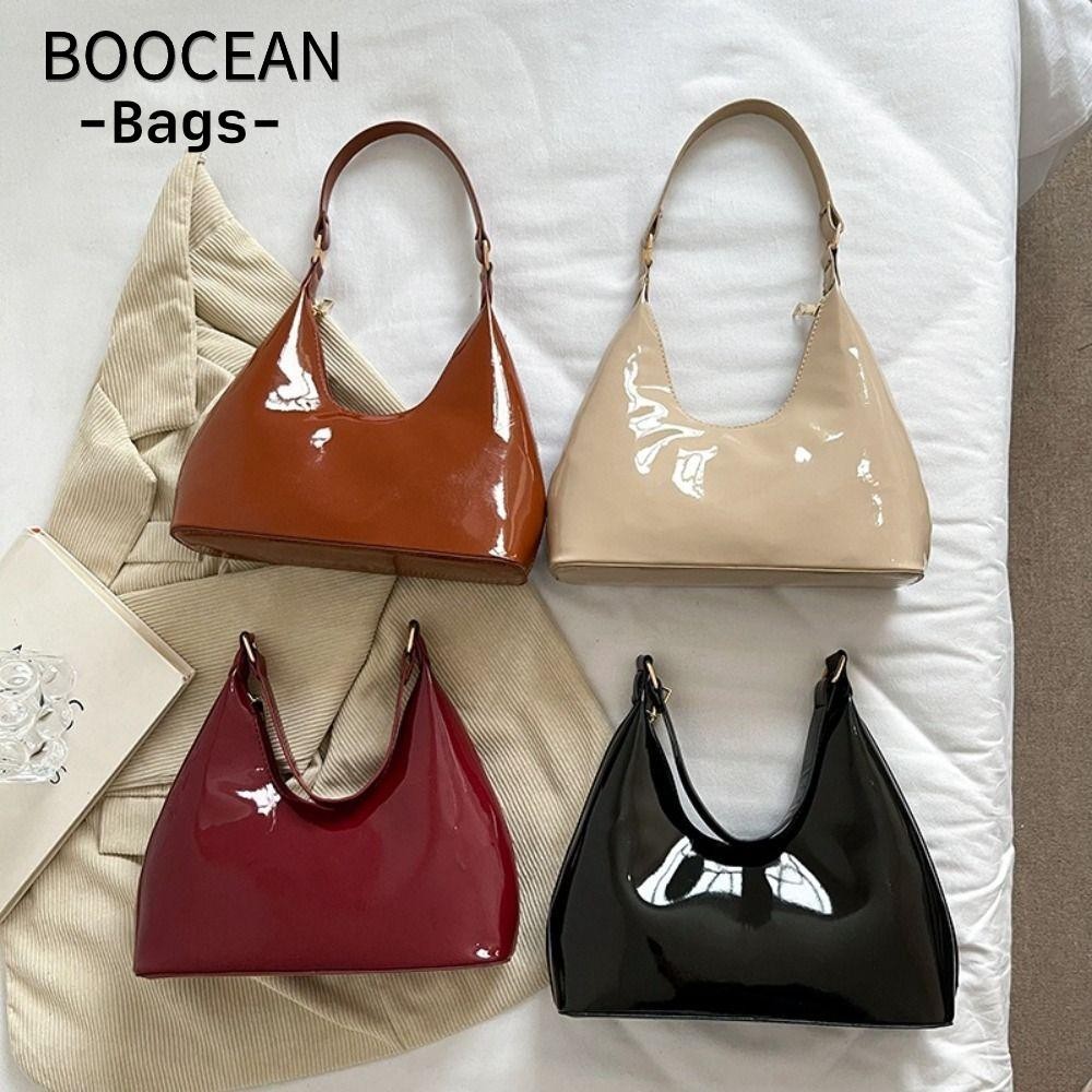 BOOCEAN Túi Đeo Vai, Túi Xách Chắc Chắn Bóng, Túi Da PU Thời Trang Nữ