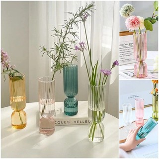 Bình thủy tinh trong suốt Sáng tạo Hộp đựng hoa Mini đầy màu sắc Trang trí máy tính để bàn Đồ trang trí nhà cửa