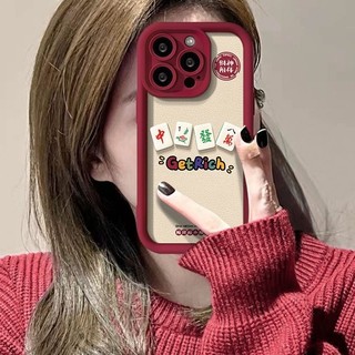 Ốp điện thoại mạt chược vui nhộn và nhỏ gọn cho IPhone 11 1213 Pro MAX X XR XS MAX SE Apple 7 Plus 8 Plus IPhone 14 15 Pro kèm phụ kiện và vỏ mềm chống rơi