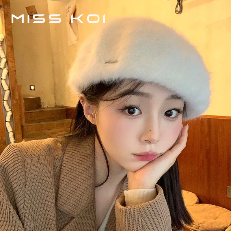Misskoi  Mũ Nồi Lông Thỏ Phong Cách Nhật Bản Ngọt Ngào Thời Trang Thu Đông Dành Cho Nữ