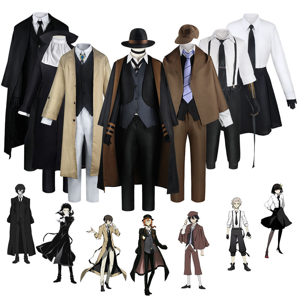 Wenhao Đi Lạc Chó Cos Trang Phục Osamu Dazai cosplay Quần Áo Còn Hàng cosplay anime Ns