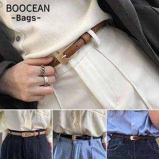 Thắt lưng da BOOCEAN Thiết kế sang trọng Dây thắt lưng mỏng cổ điển thông thường