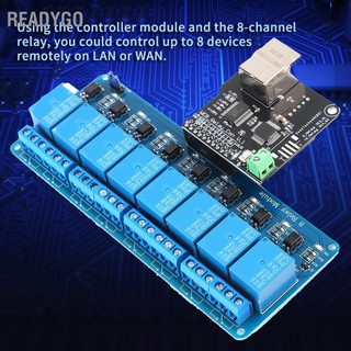 Readygo mô-đun điều khiển ethernet mạng lan wan máy chủ web cổng rj45 rơle 8 kênh