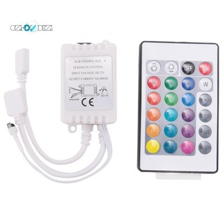Bộ điều khiển đèn dải Led, Bộ điều khiển Bộ điều khiển đèn Led RGB + Điều khiển từ xa hồng ngoại 24 phím