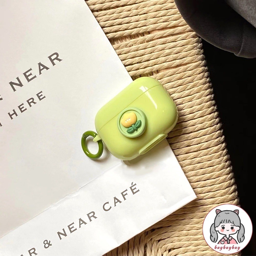 Vỏ Bảo Vệ Hộp Sạc Tai nghe không dây Airpods1 / 2 / 3 / pro / pro2 Bằng Silicon Mềm Hình Hoa 3D Màu Kẹo Dễ Thương