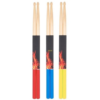 Youn 5A Classic Maple Drumsticks Học Sinh Trẻ Em Trống Sticks - Trống Cho Đầu Mẫu 3 Cặp Nhiều Màu