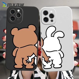 Ốp Điện Thoại Cặp Đôi Gấu Thỏ Dễ Thương Cho Vivo V30 V29 V27 V25 V23 V20 Pro V29E V27E V25E V23E V21 V21E V20 SE V19 V17 Neo Lovers Ốp Điện Thoại Thỏ Đáng Yêu Gấu Dễ Thương Bìa Mềm