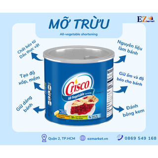 Mỡ trừu thực vật - crisco shortening vegetable 453g, date : 17.05.2025