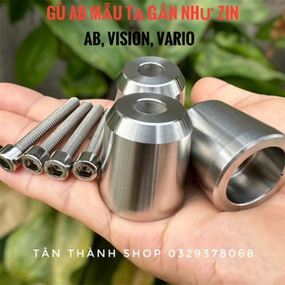 Gù tay lái ab air blade mẫu tạ inox 304 gắn dòng xe ab 2016-2023, vision 2022-2023, vario 160