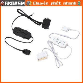 AKOASM Bộ điều khiển ARGB Chuyên nghiệp 5V 3 Pin Nguồn SATA từ xa sọc sáng cho quạt PC Thiết bị làm mát DIY