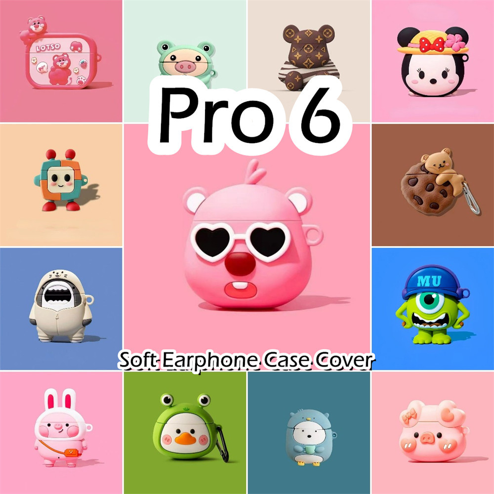 [Giảm giá hấp dẫn] Cho Pro 6 ốp tai ng Case Vỏ Bảo Vệ Hộp Sạc Tai Nghe Chống rơi và chống mài mòn Si
