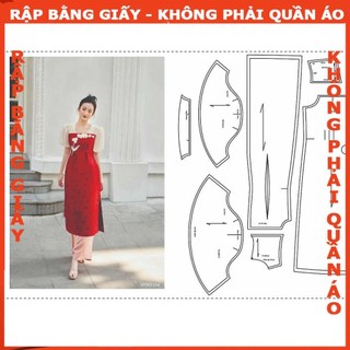 Rập giấy A0 mã AD39  -áo dài cổ vuông