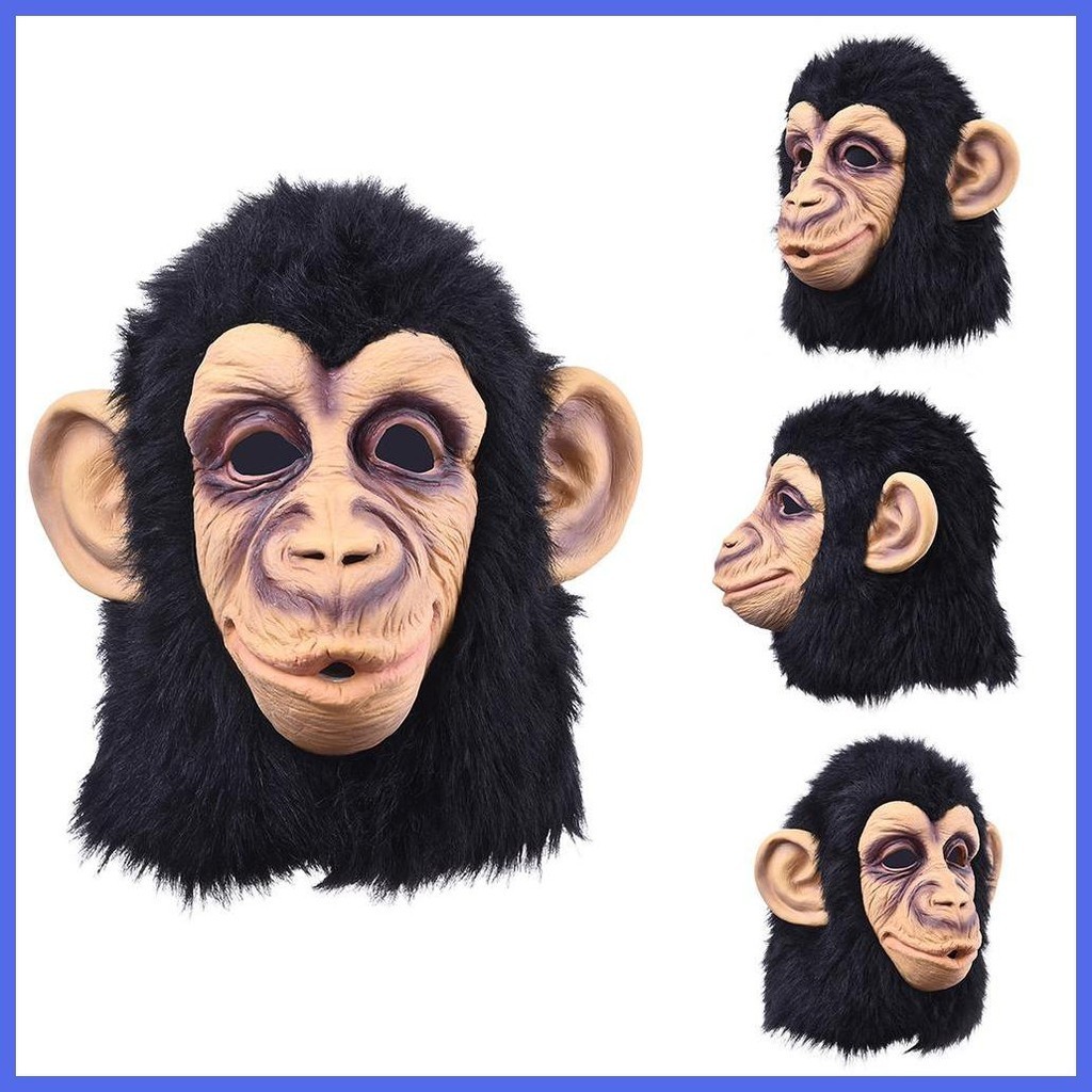 Ngộ nghĩnh Khỉ Đột Mặt nạ Đáng Sợ Khỉ Orangutan Cao Su Mũ Đội Đầu Halloween cosplay Kinh Dị Chủ Đề Đảng Trang Phục Đạo Cụ chenhomvn