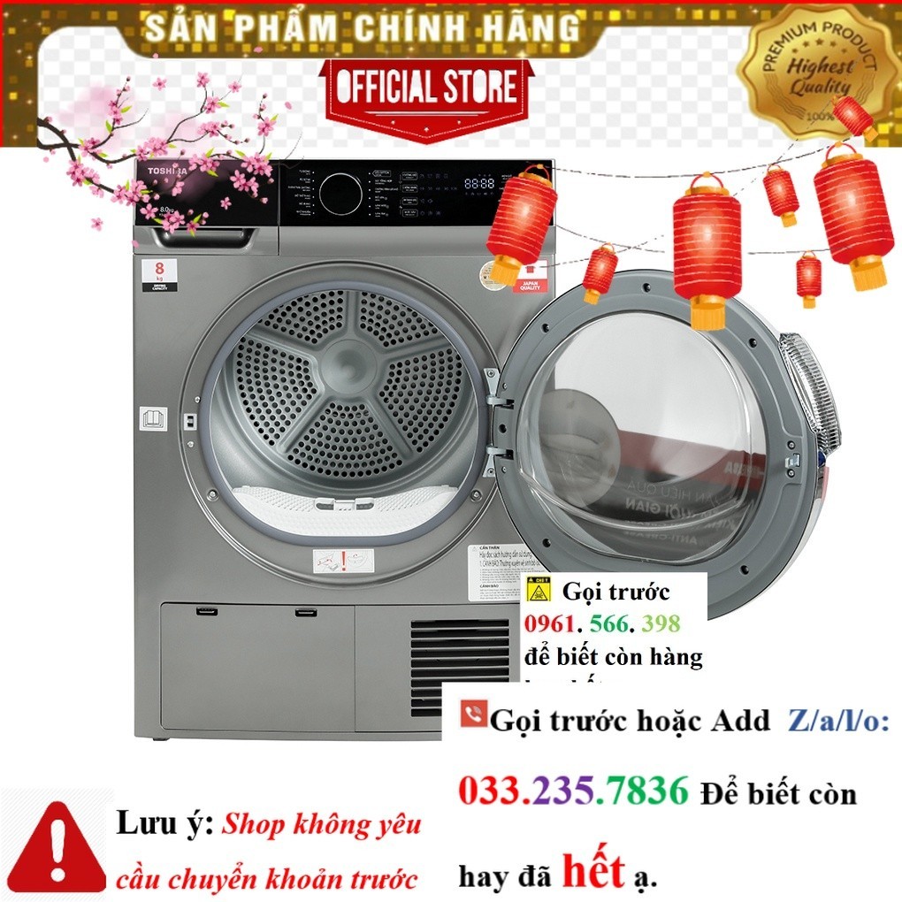 TD-K90MEV(SK)  - Máy Sấy Ngưng tụ Toshiba 8 kg TD-K90MEV(SK) <NEw<