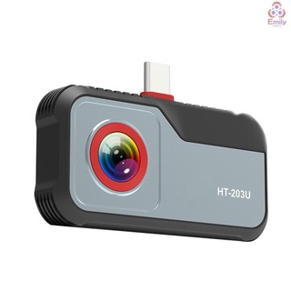 Ht-203u 256 * 192 pixels điện thoại di động chụp ảnh nhiệt -20°c đến 550°c đo nhiệt độ 25hz camera hồng ngoại nâng cao chi tiết bảng 8 màu thiết kế 3 lựa chọn ngôn ngữ