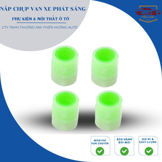 Nắp van xe , chụp đầu van ô tô , bộ 4 nắp chụp van lốp phản quang phát sáng chống nước - yêu xe +