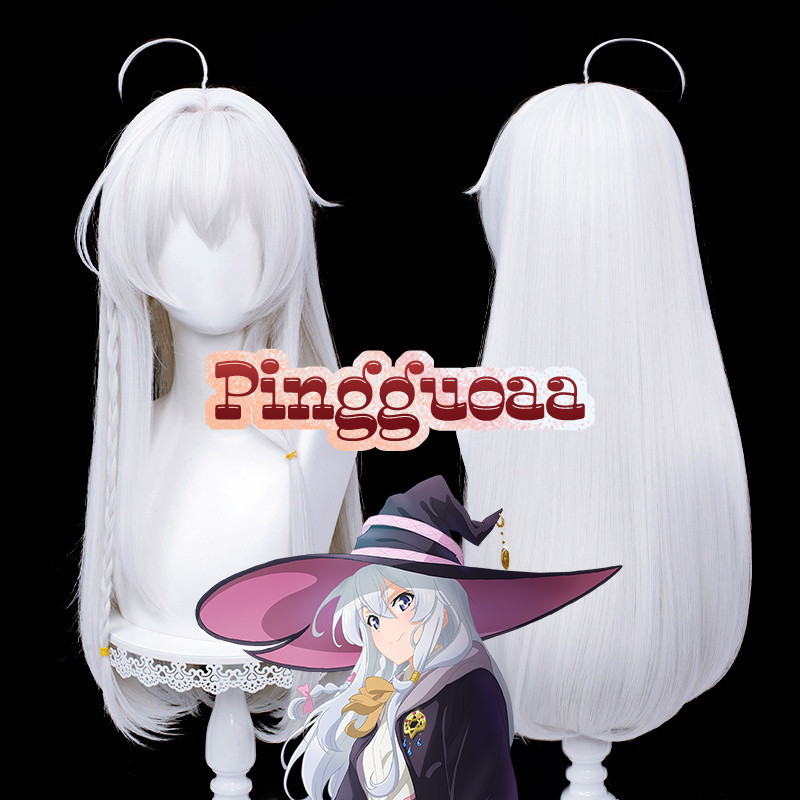 Anime Wandering Witch: The Journey Of Elaina Elaina Cosplay Wig 70cm Long Silver White Heat Resistan