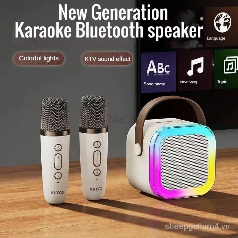 Loa Karaoke Không Dây Bluetooth MỚI Có Mic Không Dây K12 Gia Đình Chuyên Nghiệp Cao Cấp Hát KTV Âm Thanh Loa Siêu Trầm Thẻ Ngoài Trời Loa Có Micro Mini