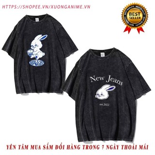 Kpop NEW JEAN Album Đơn Đầu Tiên Cổ Tròn Cotton T Tay Ngắn Cotton T Casual Top Nam / Nữ