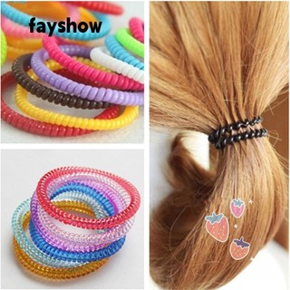 Bộ 20 dây thun buộc tóc lò xo đen trơn tiện dụng cá tính dành cho nữ