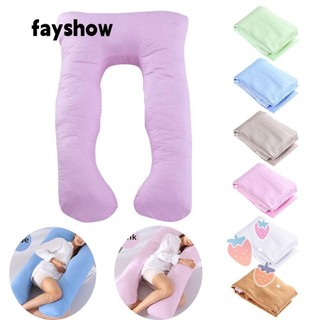 Vỏ gối chữ U bằng cotton nhiều màu tùy chọn cho mẹ bầu