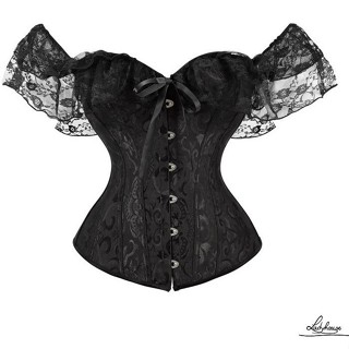 Ldd-nữ Áo Corset Tay Ngắn Màu Trơn Buộc Cổ Thuyền Gần Áo Crop Top Trắng / Đen