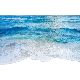 Nhãn dán đại dương sóng biển 3D Bức tranh tường đại dương Decal in tường Miếng dán sàn