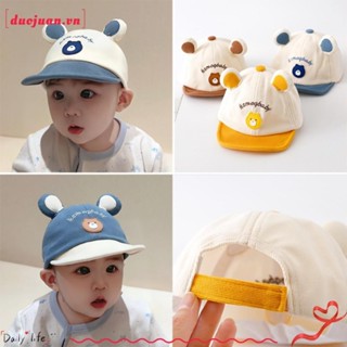  Tấm che nắng DUOJUAN Xô hình gấu dễ thương Mũ bóng chày cho bé Mũ bảo vệ tai hoạt hình Cotton mùa xuân 