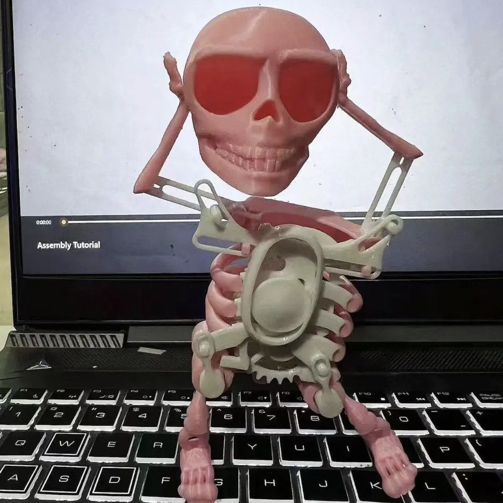 3d In Xoay Đầu Lâu Hướng Dẫn Sử Dụng Nhỏ Đồng Hồ Cuộn Dây Xoay In Đầu Lâu Xoay Đồ Chơi Sáng Tạo