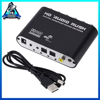 Digital 5.1 audio decoder dts/ac-3 optical to 5.1-channel rca analog