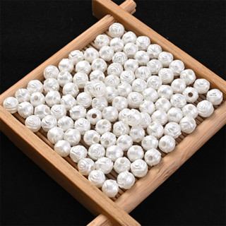  6mm 200 Chiếc Acrylic Giả Ngọc Trai Hoa Hồng Tròn Hạt Hoa Miếng Đệm Hạt Để Làm Tự Làm Vòng Tay Bông Tai Cung Cấp 