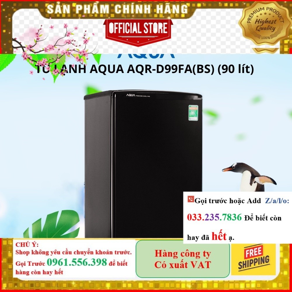  Tủ lạnh mini AQUA AQR-D99FA(BS) 90 Lít, AQR-D59FA(BS) 50 Lít Siêu bền, có ngăn làm