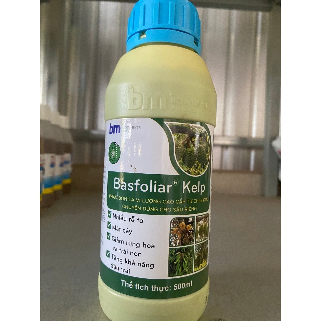 PHÂN BÓN LÁ BASFOLIAR KELP – KÍCH RA NHIỀU RỄ TƠ, NHIỀU LÔNG HÚT, HOA BUNG ĐỀU, TRÁI TO NẶNG CHAI 50