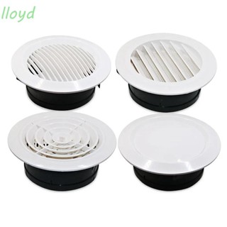 Van chiết xuất lỗ thông hơi tròn LLOYD, Lưới tản nhiệt van thoát khí màu trắng 75-200mm, Nắp xả gắn tường bằng nhựa có thể điều chỉnh Ống thông gió Bồn tắm nhà bếp