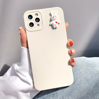 Ốp lưng basic camera nổi - mẫu rabbit nổi - nền trắng - vn014