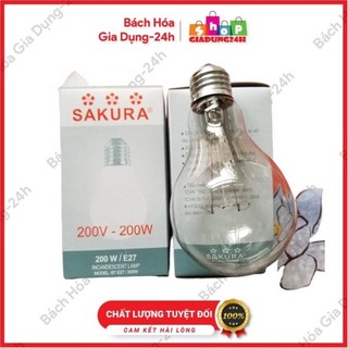 Bóng đèn sợi đốt 200w, bóng đèn dây tóc Nano 200w, có thể dùng làm bóng sưởi-Giadung24h