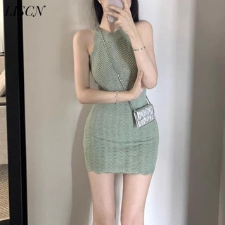 LISCN váy Đầm váy nữ body đầm Stylish Korean Vintage xu hướng WLQ2430RN4 13Z240328