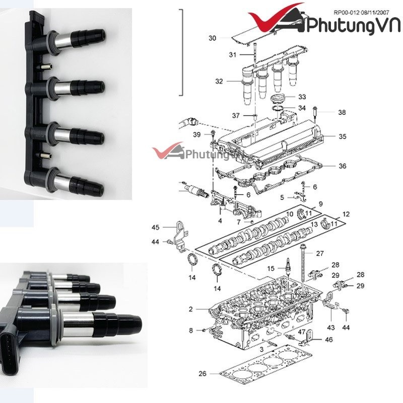 Mobin Chevrolet Orlando,Mô bin đánh lửa Chevrolet Orlando JPC2043 -Hàng chính hãng -JCAP - Nhật bản 