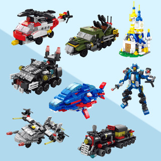 Tương thích với Lego Xe tăng Tàu sân bay quân sự SWAT Mecha Mô hình sáu trong một Đồ chơi lắp ráp cho trẻ em Buil