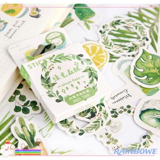 RAINBOW 46PCS/Box Stationery Boxed Sticker Cute Diary Label Paper Stickers Flower Girl Generation Series Scrapbooking School Supplies Album Decor