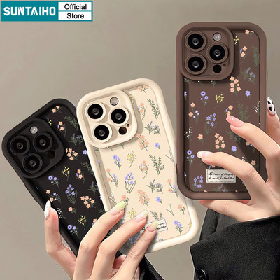 Suntaiho Đẹp Thanh Lịch Vỏ Điện Thoại Họa Tiết Hoa Cho Iphone 16 15 14 12 13 11 Pro Max IP 7 8 Plus Iphon X Xs XR Xs Max Silicone Mềm Cao Cấp Chống Sốc Ốp Lưng