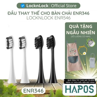 Bộ 4 đầu thay thế cho bàn chải điện LocknLock ENR346 mã ENR546WHT 2 màu đen trắng  Chính Hãng - HAPOS KIDS
