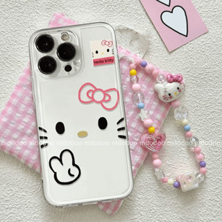  ốp lưng For Xiaomi 15T 14T Pro 13T 13 12X 12S 12T 12 4G Lite 11T 11 10T 9 SE 5G A2 Cute Bowknot Kitty Cartoon Pink KT Cat Love Colorful bracelet Lanyard Anti-dirt Shockproof Soft Phone Case Drop Resistant Protective Cover TM 41 
